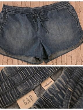 GAP Faded Indigo Pull-On Denim Shorts